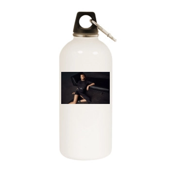 Irina Shayk White Water Bottle With Carabiner