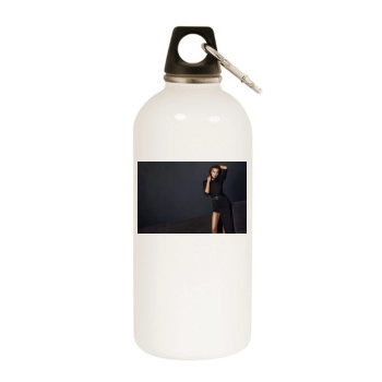 Irina Shayk White Water Bottle With Carabiner