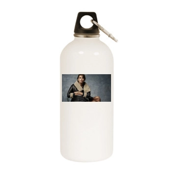 Irina Shayk White Water Bottle With Carabiner