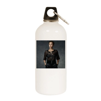 Irina Shayk White Water Bottle With Carabiner