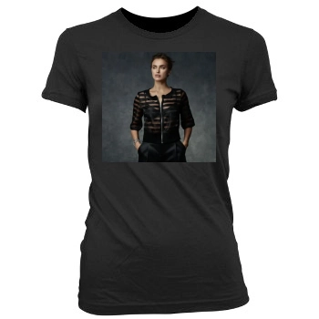 Irina Shayk Women's Junior Cut Crewneck T-Shirt