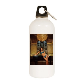 Irina Shayk White Water Bottle With Carabiner