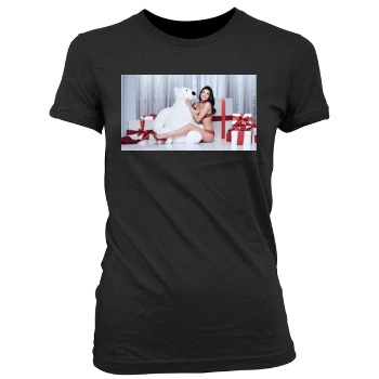 Irina Shayk Women's Junior Cut Crewneck T-Shirt