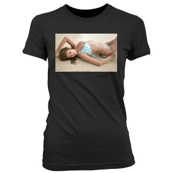 Irina Shayk Women's Junior Cut Crewneck T-Shirt