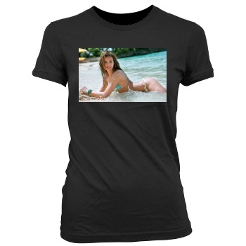 Irina Shayk Women's Junior Cut Crewneck T-Shirt