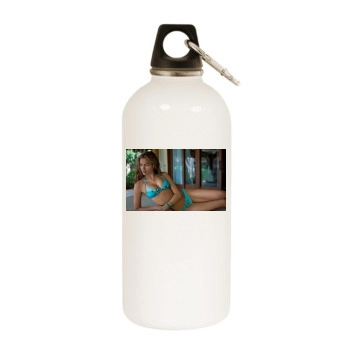 Irina Shayk White Water Bottle With Carabiner