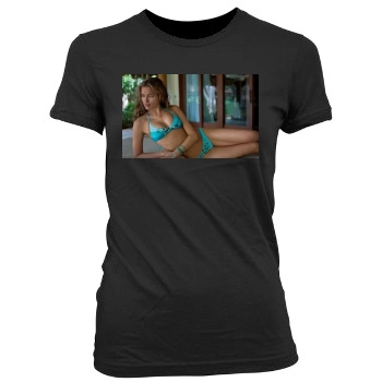 Irina Shayk Women's Junior Cut Crewneck T-Shirt