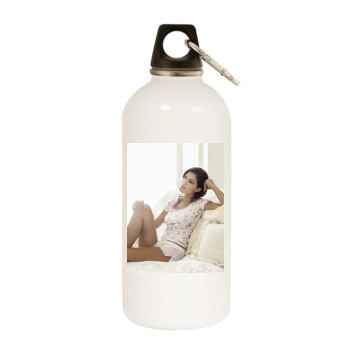 Juliana Martins White Water Bottle With Carabiner