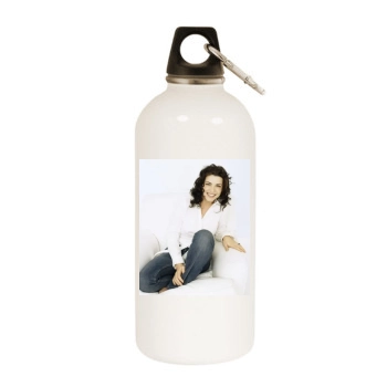 Julianna Margulies White Water Bottle With Carabiner