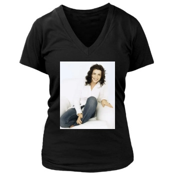 Julianna Margulies Women's Deep V-Neck TShirt