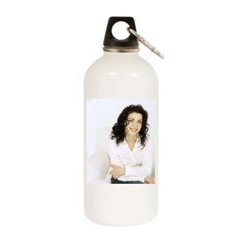 Julianna Margulies White Water Bottle With Carabiner