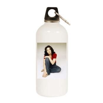 Julianna Margulies White Water Bottle With Carabiner