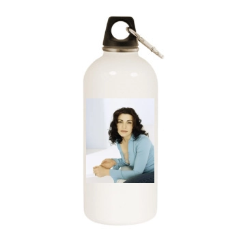 Julianna Margulies White Water Bottle With Carabiner