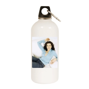 Julianna Margulies White Water Bottle With Carabiner