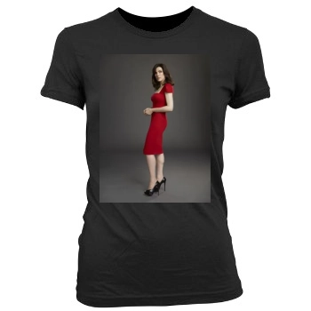 Julianna Margulies Women's Junior Cut Crewneck T-Shirt