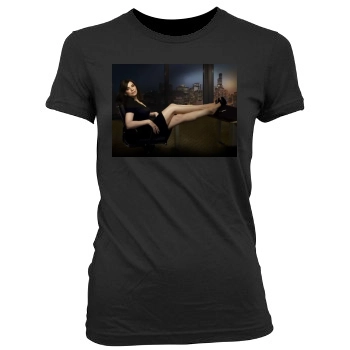 Julianna Margulies Women's Junior Cut Crewneck T-Shirt