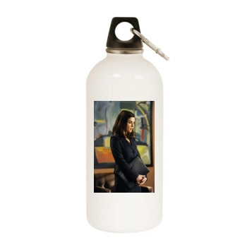 Julianna Margulies White Water Bottle With Carabiner