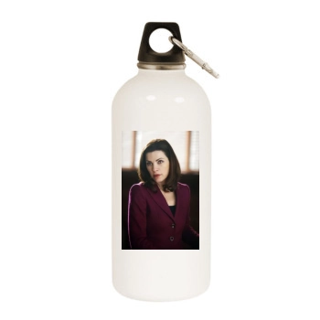 Julianna Margulies White Water Bottle With Carabiner