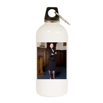 Julianna Margulies White Water Bottle With Carabiner