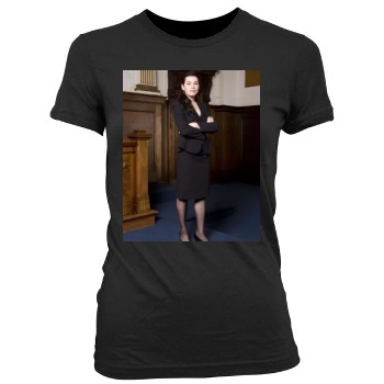 Julianna Margulies Women's Junior Cut Crewneck T-Shirt