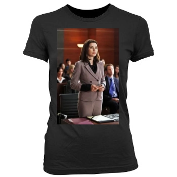 Julianna Margulies Women's Junior Cut Crewneck T-Shirt