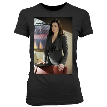 Julianna Margulies Women's Junior Cut Crewneck T-Shirt