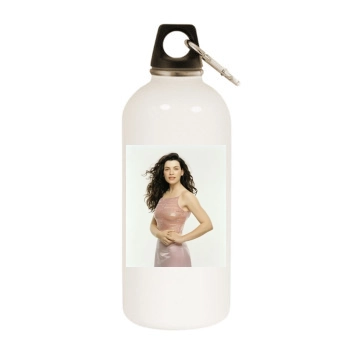 Julianna Margulies White Water Bottle With Carabiner