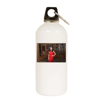 Julianna Margulies White Water Bottle With Carabiner