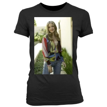 Julie Gonzalo Women's Junior Cut Crewneck T-Shirt