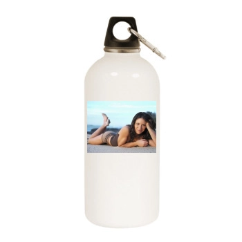 Evangeline Lilly White Water Bottle With Carabiner