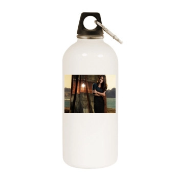 Evangeline Lilly White Water Bottle With Carabiner