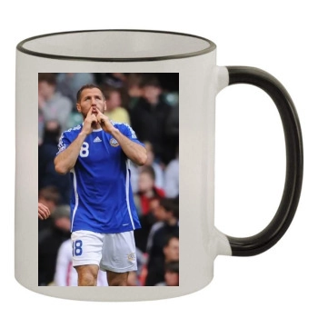 Finland National football team 11oz Colored Rim & Handle Mug