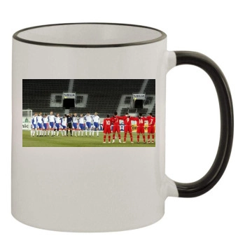 Finland National football team 11oz Colored Rim & Handle Mug