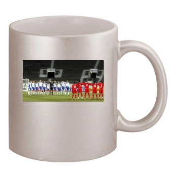 Finland National football team 11oz Metallic Silver Mug