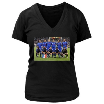 France National football team Women's Deep V-Neck TShirt