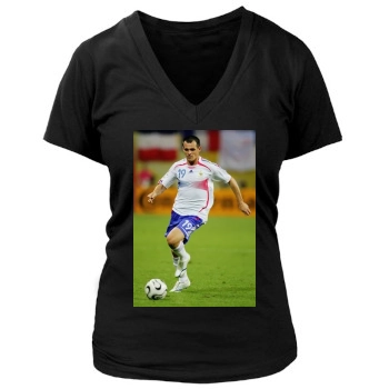 France National football team Women's Deep V-Neck TShirt