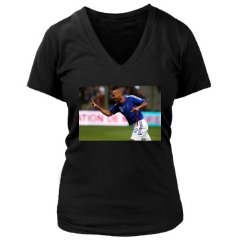 France National football team Women's Deep V-Neck TShirt