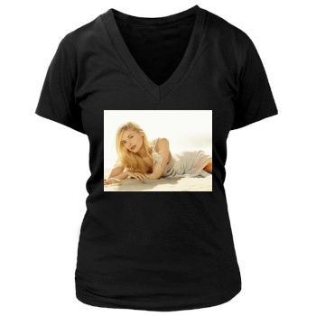 Jaime King Women's Deep V-Neck TShirt