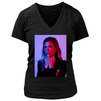 Jaime King Women's Deep V-Neck TShirt