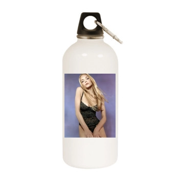 Jaime King White Water Bottle With Carabiner