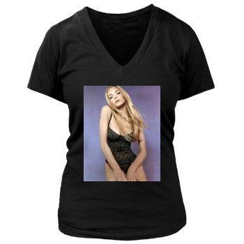 Jaime King Women's Deep V-Neck TShirt