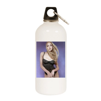 Jaime King White Water Bottle With Carabiner