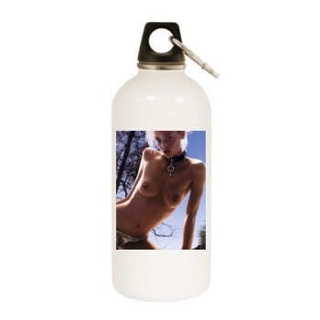 Jaime King White Water Bottle With Carabiner