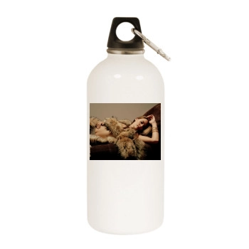 Jaime King White Water Bottle With Carabiner