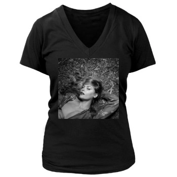 Jaime King Women's Deep V-Neck TShirt