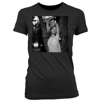 Jaime King Women's Junior Cut Crewneck T-Shirt