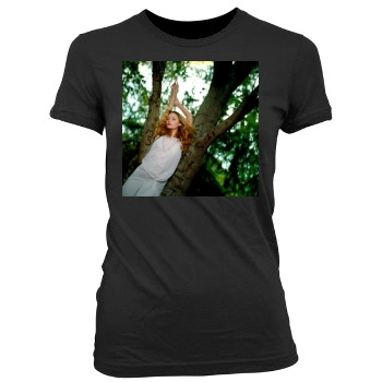 Jaime King Women's Junior Cut Crewneck T-Shirt