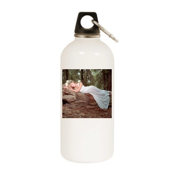 Jaime King White Water Bottle With Carabiner