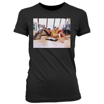 Jaime King Women's Junior Cut Crewneck T-Shirt