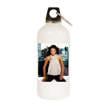 Jaime King White Water Bottle With Carabiner